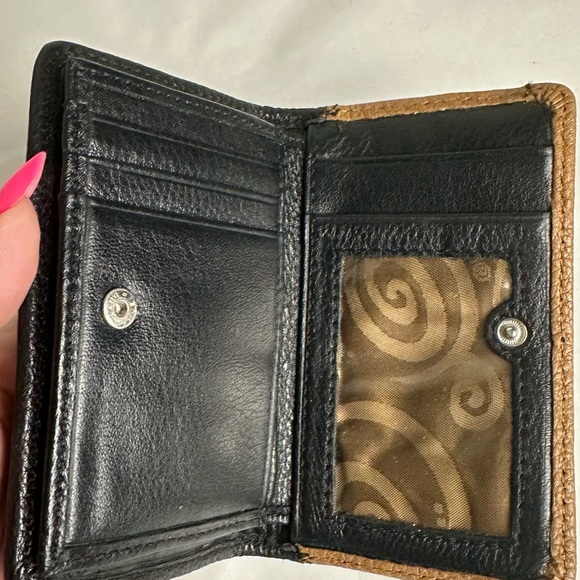 Brighton Black and Tan Wallet with Studded Details - Picture 5 of 6